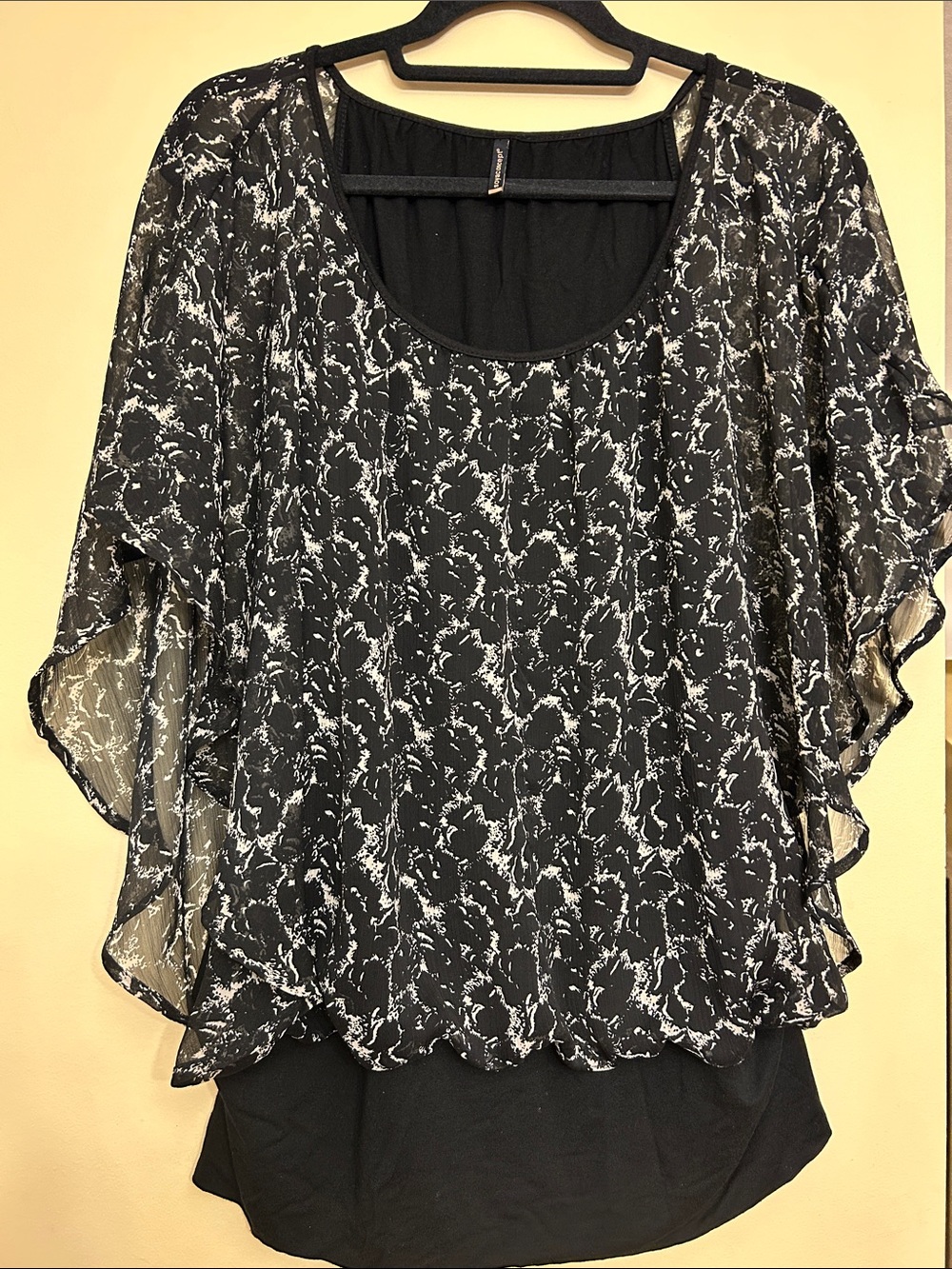 Soyaconcept Black & White Abstract Blouse